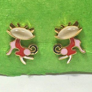 Cat Stud Earrings Stainless Steel kitty kat